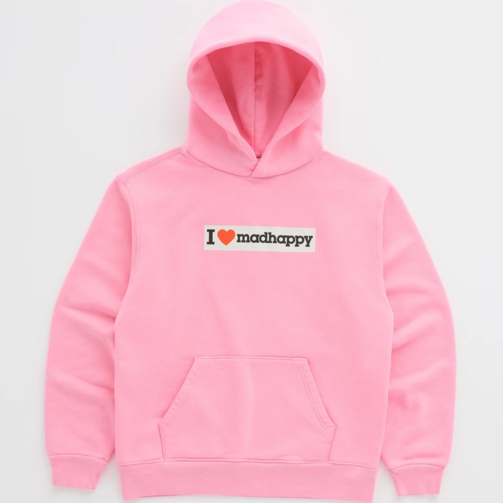 NWT Madhappy I heart Pink Fleece Oversized Hoodie - Picture 3 of 8